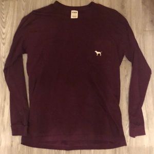🌺⚡️PINK maroon long sleeve shirt